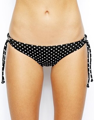 ASOS COLLECTION Mix & Match Spot Loopside Bikini Bottom