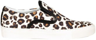 Mother of Pearl Achilles Leopard Print Canvas Slip-On Sneakers