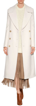 Michael Kors Wool Long Wool Double-Breasted Coat