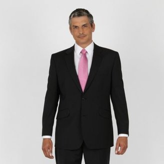 Centaur Big & Tall Black fine stripe 2 button washable suit jacket