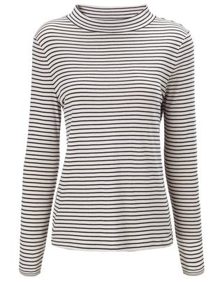 Chinti and Parker Two Tone Funnel Neck Tee