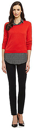 Investments Square Dot Faux-Layered Sweater