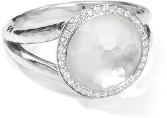 Ippolita Stella Mini Lollipop Ring in Mother-of-Pearl Doublet with Diamonds, 0.15