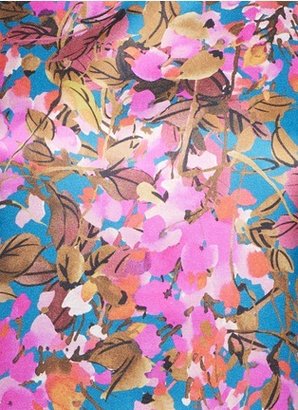 Nobrand Botanica floral print silk charmeuse top