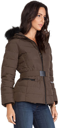 Add Down Jacket with Asiatic Raccoon Fur Hood