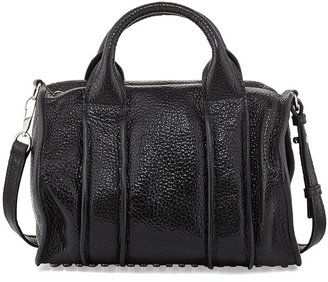 Alexander Wang Inside-Out Rocco Pebbled Leather Satchel Bag, Black