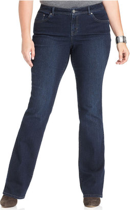 Style&Co. Plus Size Embellished Curvy-Fit Bootcut Jeans, Dazzle Wash