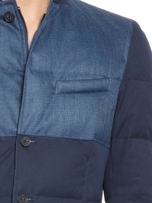 DKNY Mix Fabric Puffer Coat
