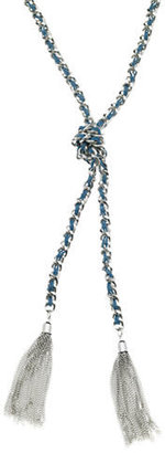 GUESS Hippie Chic Denim Necklace - SILVER