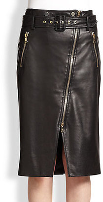 Jason Wu Leather Moto Skirt