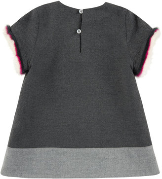 Fendi Light grey and dark grey twill blouse