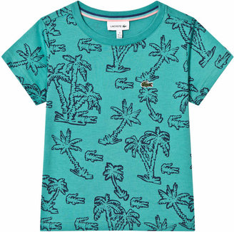Lacoste Green Palm Tree Print T-Shirt