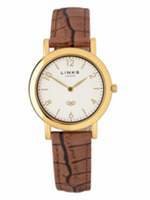 Links of London Noble slim brown leather watch