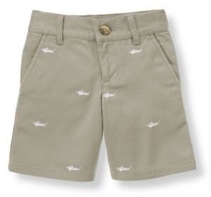 Janie and Jack Embroidered Shark Short