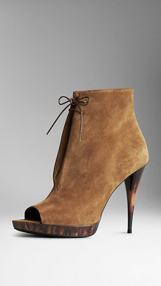 Burberry Calf Suede Ankle Boots