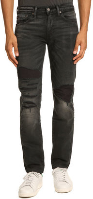Levi's Jeans 511 Slim faded black Destroy Rapiècé