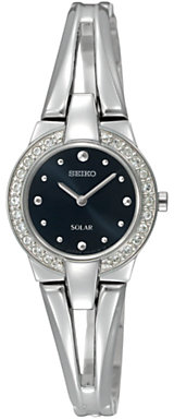 Seiko SUP051P1 Women's Solar Stainless Steel Bracelet Watch, Silver