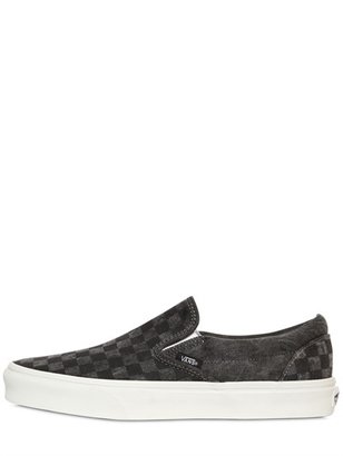 Vans Checked Washed Cotton Slip-On Sneakers