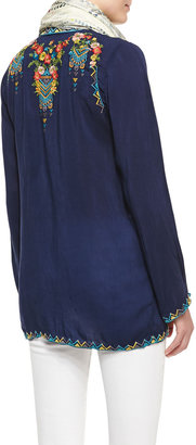 Johnny Was Collection Embroidered Georgette Tunic, Women's