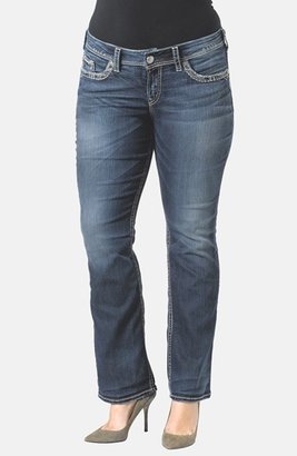 Silver Jeans Co. Sliver Jeans Co. 'Suki' Straight Leg Jeans (Indigo) (Plus Size)