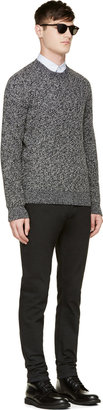 A.P.C. Black & White Marled Norway Sweater