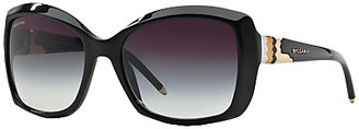 Bulgari Bvlgari 0BV8133 5018G Square Frame Sunglasses, Black