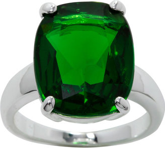 JCPenney Bridge Jewelry city x city Pure Silver-Plated Green Crystal Cocktail Ring