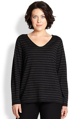 Eileen Fisher Eileen Fisher, Sizes 14-24 Wool Striped Sweater