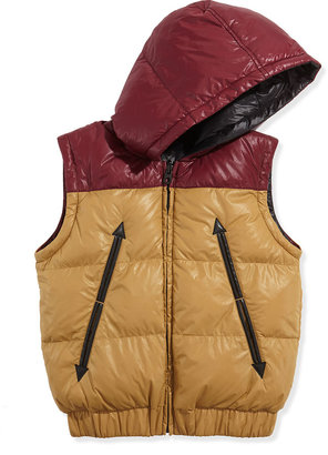 Little Marc Jacobs Boys' Reversible Puffer Jacket, Red/Yellow, Sizes 6-10