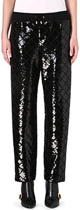 Moschino Sequin-embellished harem trousers