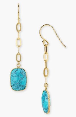 Argentovivo Linear Turquoise Drop Earrings