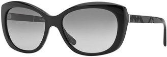 Burberry Oval Sunglasses, Black