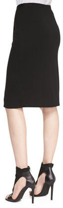 Ella Moss Tali Wrap Front Stretch Knit Skirt, Black