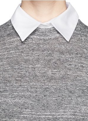 Nobrand Detachable poplin collar sweater