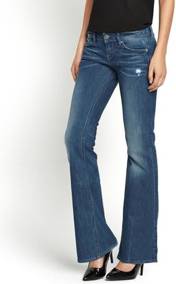 G Star 3301 Bootleg Jeans - Medium Aged Destroy