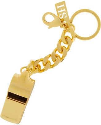 Sophie Hulme Gold-tone whistle keychain
