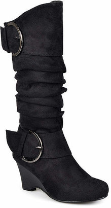 Journee Collection Womens Irene Wide Calf Wedge Slouch Boots
