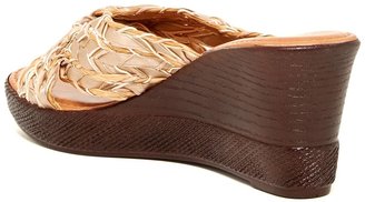 Italian Shoemakers Woven Ribbon Wedge Sandal