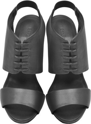 See by Chloe Black Leather Lace Up Sandal