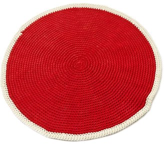 Anne Claire Red Crochet Rug