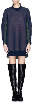 Sacai Wool blend sweatshirt dress