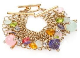 ABS by Allen Schwartz Multicolor Charm Chain Bracelet