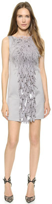 DSQUARED2 Feathered Paillette Dress