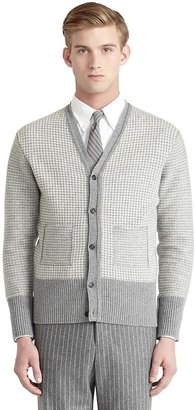 Brooks Brothers Cashmere Houndstooth Cardigan