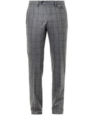 Michael Bastian Windowpane-check wool trousers
