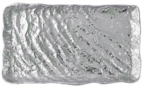 Mariposa Rectangular Wave Platter, Aqua