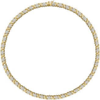 JCPenney FINE JEWELRY Diamond-Accent Floral Necklace