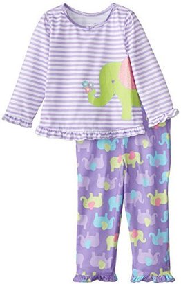 Little Me Little Girls'  Elephant 2-Piece Poly Pajama