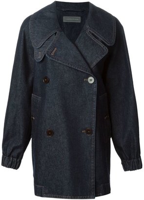 Christophe Lemaire double breasted denim jacket