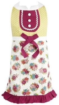 Thomas Laboratories At home with Ashley Purple floral bib front apron